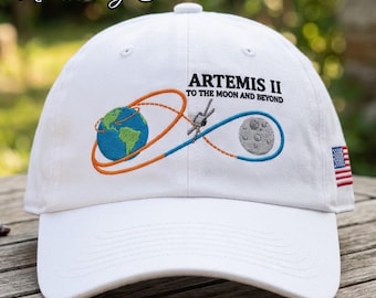 Gorra bordada Artemis II To The Moon And Beyond, gorra de béisbol de la misión Artemis II, gorra unisex extragrande para papá y mamá.