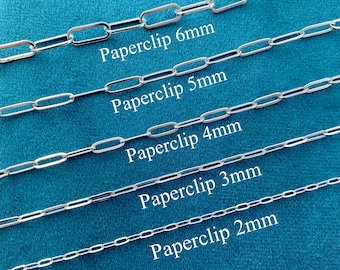 Catena in acciaio inossidabile, collana a catena in argento, catena a graffetta, catena a strati per uomo e donna, catena impermeabile, regali di Natale, regalo per lui