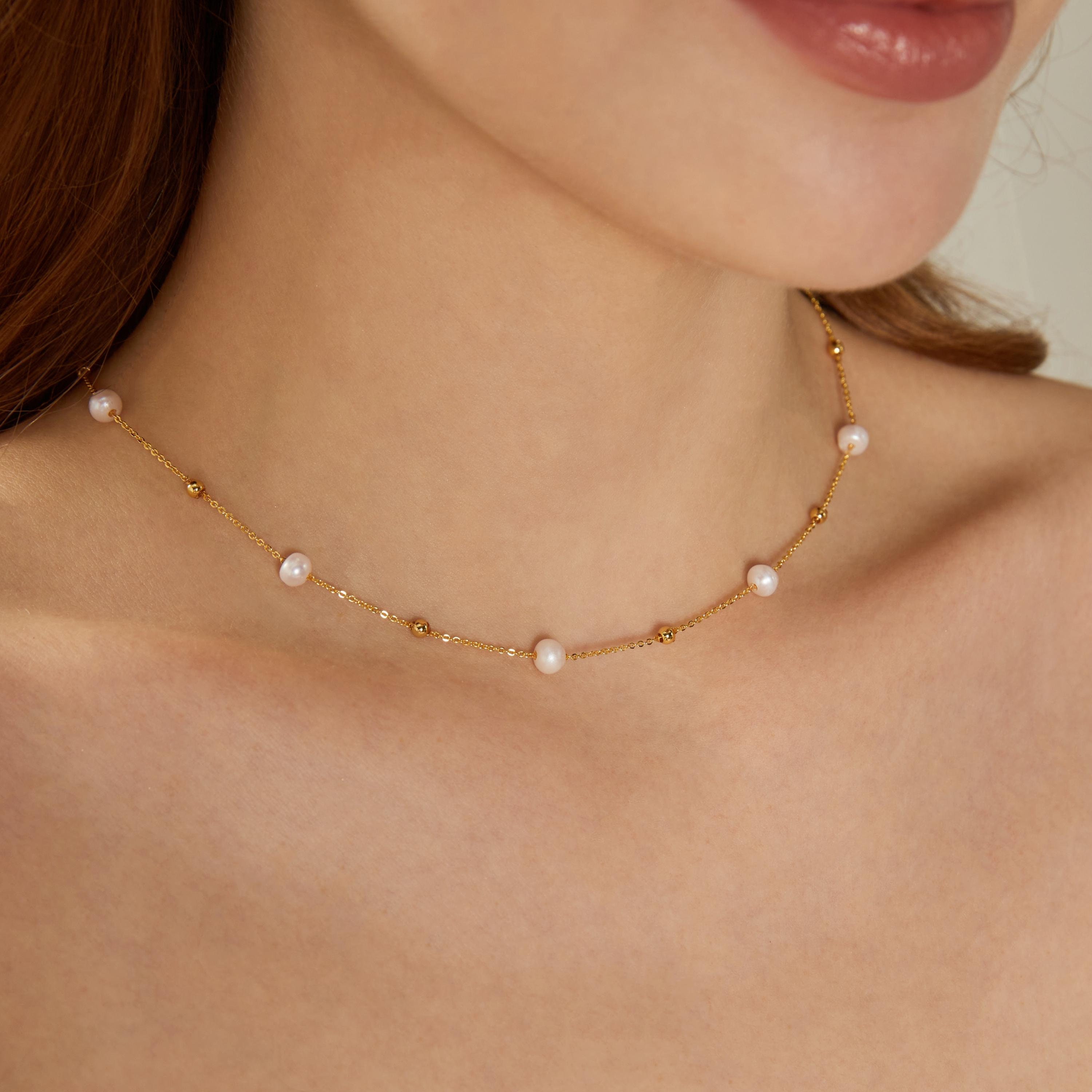 Ecation Pearl Jewelry Set For Women – Beaded Purse With Chain, Large Faux Pearl Necklace, Dangle Earrings, Bracelet, For Wedding, Tea Party, Evening Events