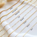 18K Gold Filled Chain Necklace,Rope Chain,Lip Chian,Box Chain,Paperclip Chain,Waterproof Chain,Dainty Chain,Valentine's Day Gift for Her