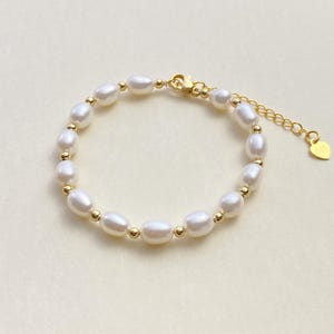Genuine Freshwater Pearl Bracelet,Gold Bracelets,Bridesmaid Gift,Wedding Bracelets,Beaded Pearl Bracelet,Wedding Bracelet,Gift for Her
