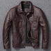 Vintage Biker Leather Jacket Cognac Brown Soft Moto Rider Coat M