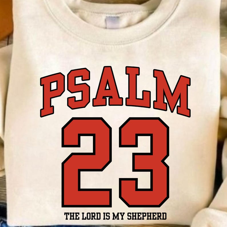 23 In Red Psalm 23 PNG: Bible Verse Sublimation Design (digital Download - Etsy