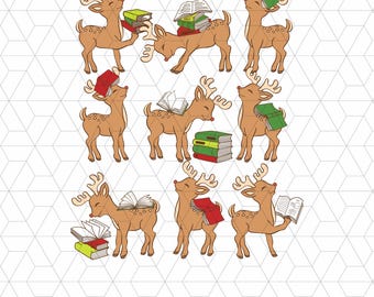 Renläsning png, lärare jul png, bibliotekarie png, bokälskare png, läsebok png, lärarliv, julbokmal png, ren