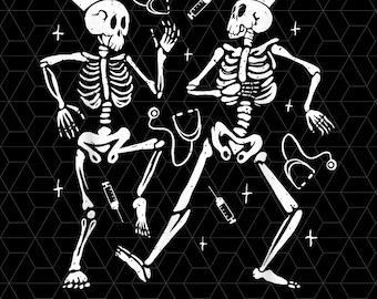 Funny Nurse Skeleton Halloween healthcare Crew Skeleton Png, Skeleton Png, Spooky season Png, Nurse Png, funny halloween, Nursing School Png
