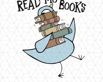 Read Mo Books Png,  Bookworm Png, Back to school Png, Book Lover Gift, Mo Friends Png, Teacher Librarian Png, Piggie Elephant Pigeons Png