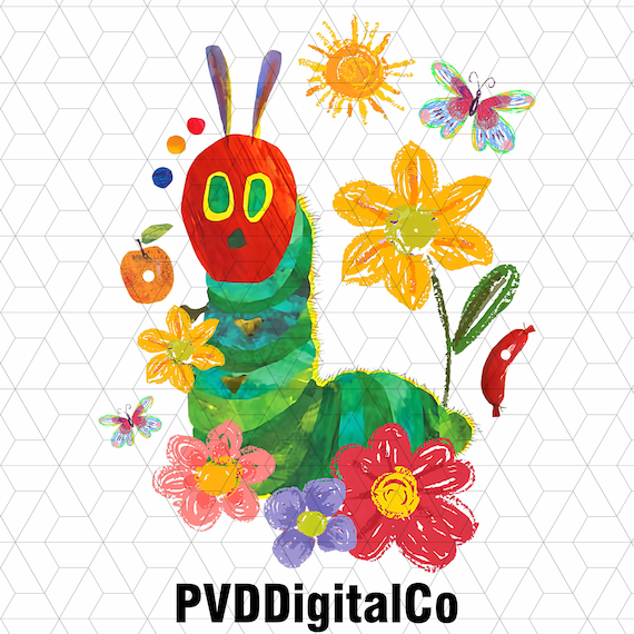 Hungry Caterpillar Surprised Transformation Back To School Png, The very Hungry Caterpillar Png, Butterfly Teacher Gifts, Back to School Png