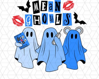 Mean Ghouls Ghost Png, Mean Boys Png, Mean Boys Sublimation File, Mean Ghouls Png, Mean Ghouls Boys Png, Mean Ghouls Blue Doll Ghost Png