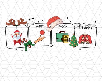 I Want Work All Done Png, Sped Teacher Png, Santa Claus Png, Funny Christmas Png, Autism Awareness Speech Therapist, Christmas Hat Png, Xmas