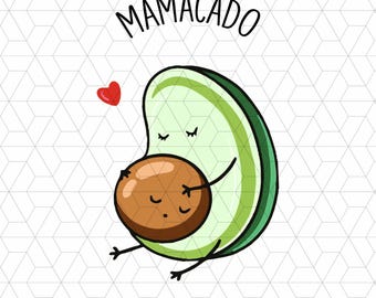 Mamacado Png, Avocado Couple, Mother's Day, Pregnancy Shirt, Baby Shower Gift, Pregnancy Gift, Cute Avocado, Family Png, Viral Trending Png