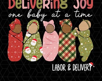 Glädjefylld sjuksköterska png, LD-sjuksköterska png, förlossning och förlossning png, julsjuksköterska png, julmamma, julbebis, present till mamma, julklapp