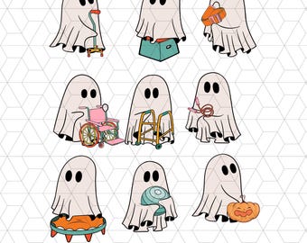 Physical Therapy Png, Spooky Teacher Png, PT Ghost Png, Halloween Therapist Png, Spooky PT Png, PT Pta Png, Doctor Physical Therapist Png