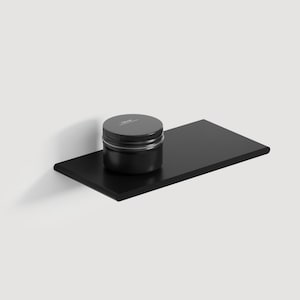 Small Shelf with Hidden Wall Mount – Sleek Floating Aluminum Storage, Modern Black Bathroom Accesories, Housewarming Gift 7.87in/20cm