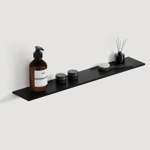 Luxe Black Shelving / Modern Floating Shelves / Aluminum Shower Shelves and Sleek Bathroom Organizers - Innovative Designs