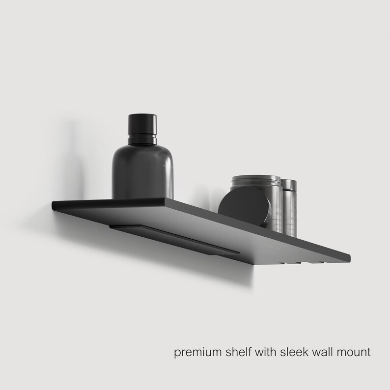 Long Floating Shelf With Hooks, Stylish Bathroom Accessories ...