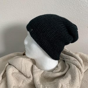 Handmade Hat - Knitted Slouchy Beanie - Thick Ski/ Hiking Winter Hat