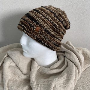 Handmade Hat - Knitted Extra Slouchy Beanie - Thick Winter Ski Hat
