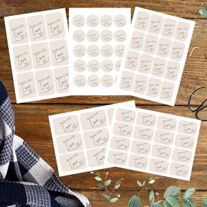 Handmade With Love Anhänger/Etiketten, Druckbare Anhänger, Digitaler Download, Anhänger für handgemachte Gegenstände, Etiketten für handgemachte Gegenstände