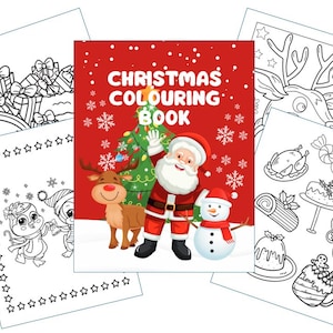 Printable Christmas Colouring Book Pages, Printable Pages, Digital Download