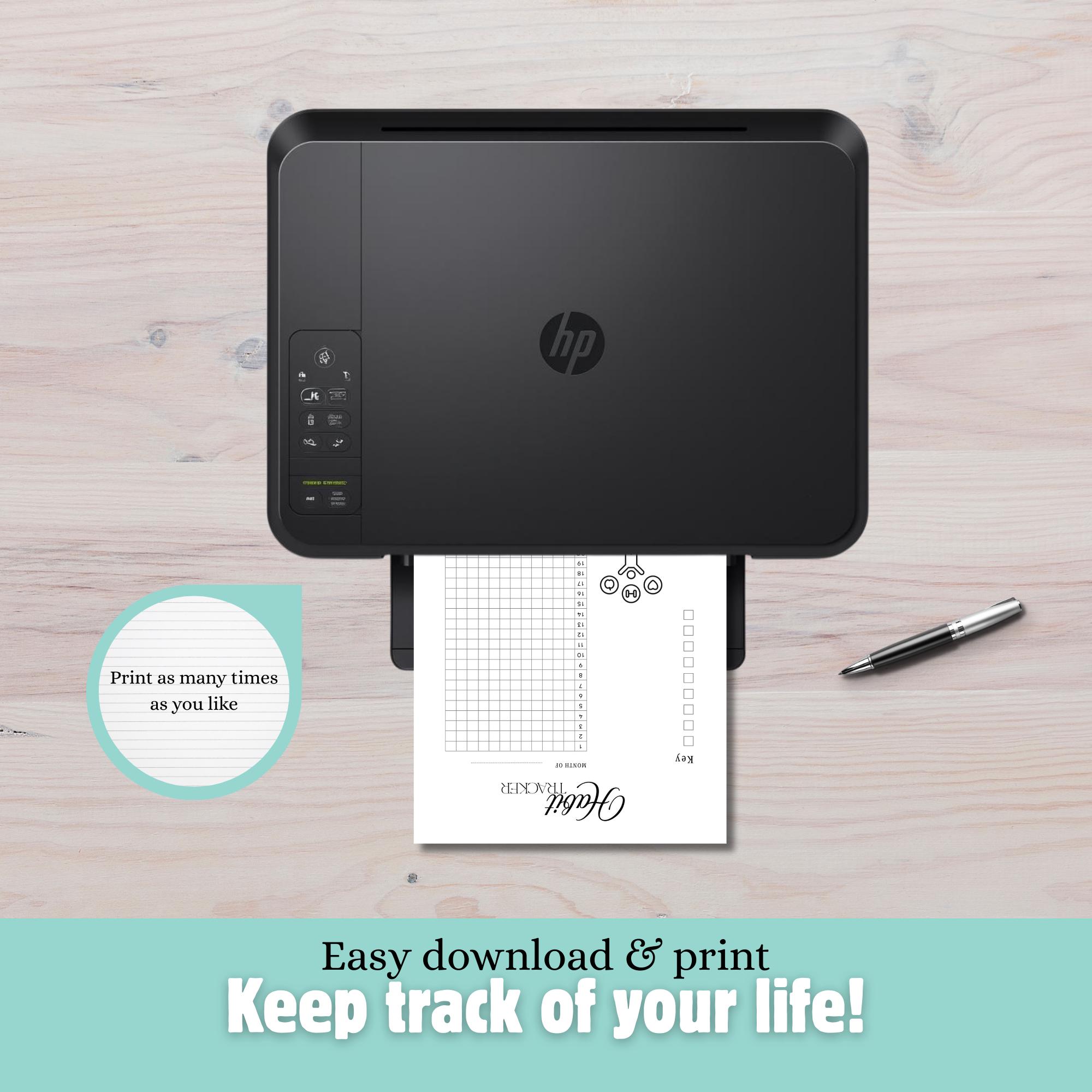 Printable Habit Tracker | Self Care Planner, A4 and A5 (digital ...