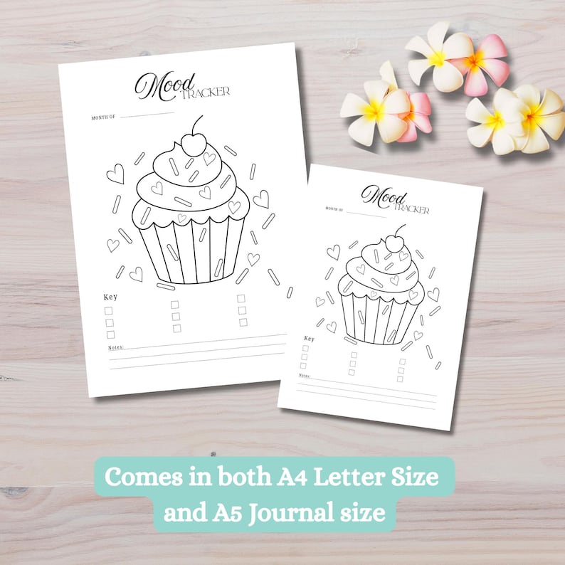 Daily Mood Tracker Printable | A4, A5 Planner Inserts (digital Download ...