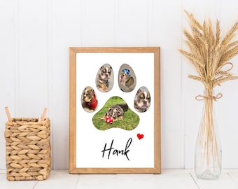 Custom Pet Paw Print Photo Collage (Digital Download)