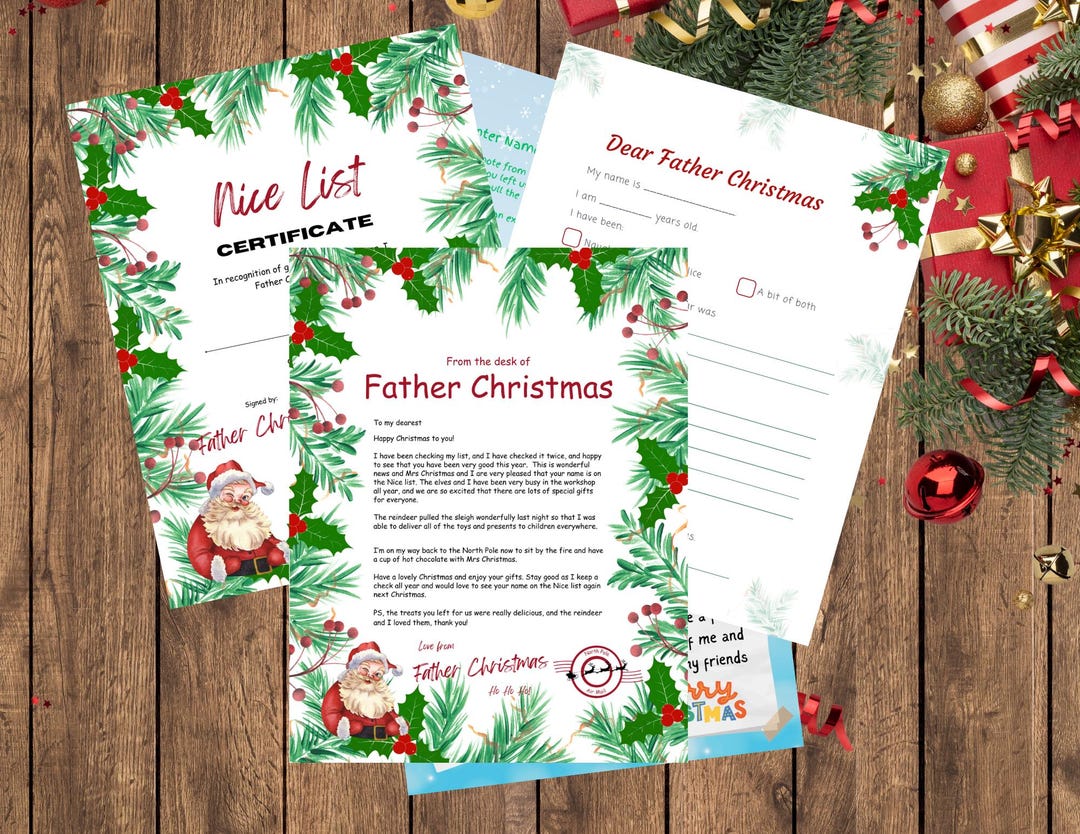 Editable Father Christmas Letter, Printable Letter From Father ...