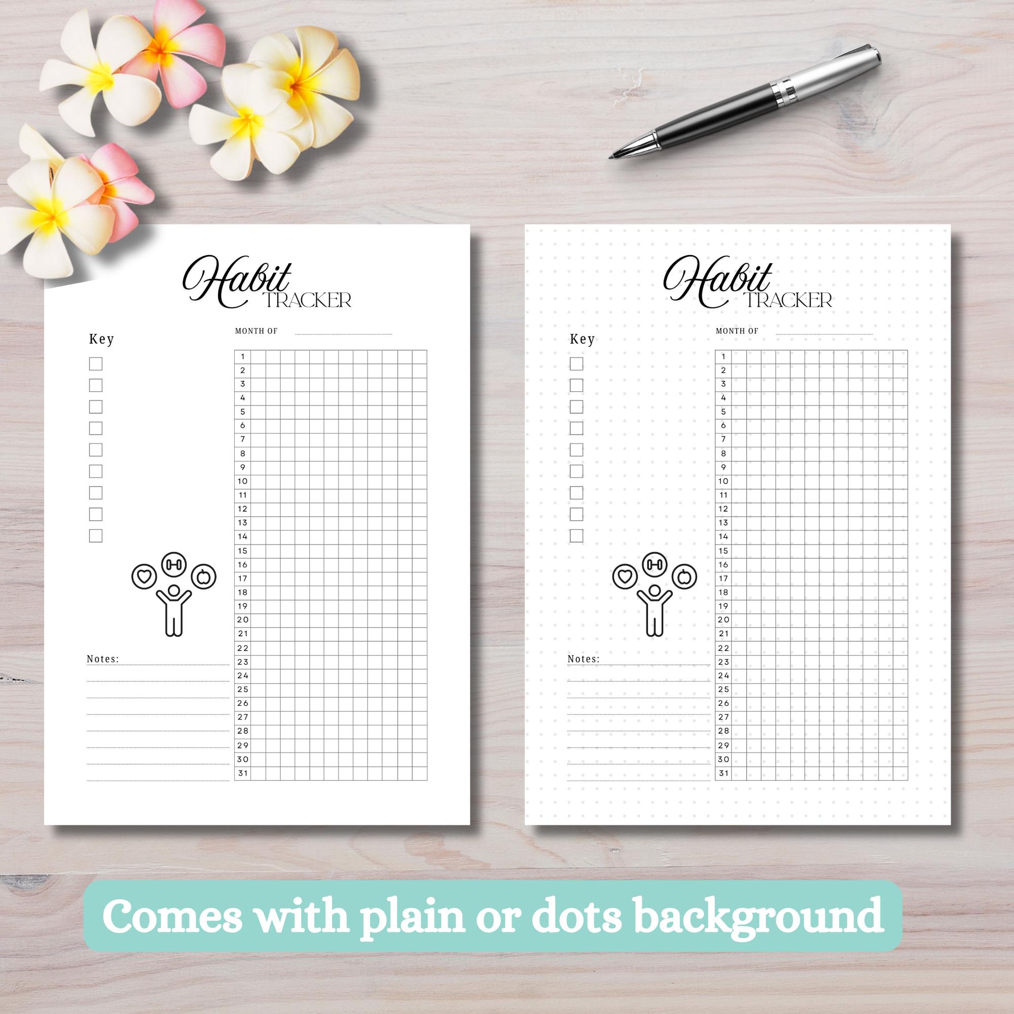 Printable Habit Tracker | Self Care Planner, A4 and A5 (digital ...