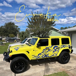 Factory Crafts Nightmare Side Graphic Kit Cast Vinyl Decal Wrap for Jeep Wrangler JL 4 Door