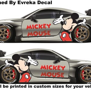 Floral Mickey Decal, Disney Decal, Disney Car Sticker, Disney Gift, Mickey, Mickey Gift, Gift for He