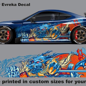 自動車 rainbow-shenron Dragon Car Vinyl Decal – Full Color Sports Car Wrap