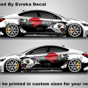 Panda | Anime Car Wrap | Anime Car Decals | Vinyl stickers | Large decal | Charger, Challenger, Mustang, Camaro, Anime Cartoon
