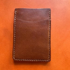 Cartera ultrafina de piel premium marrón. Tarjetero de piel. Tarjetero de piel. Cartera para hombre. Cartera fina de piel.