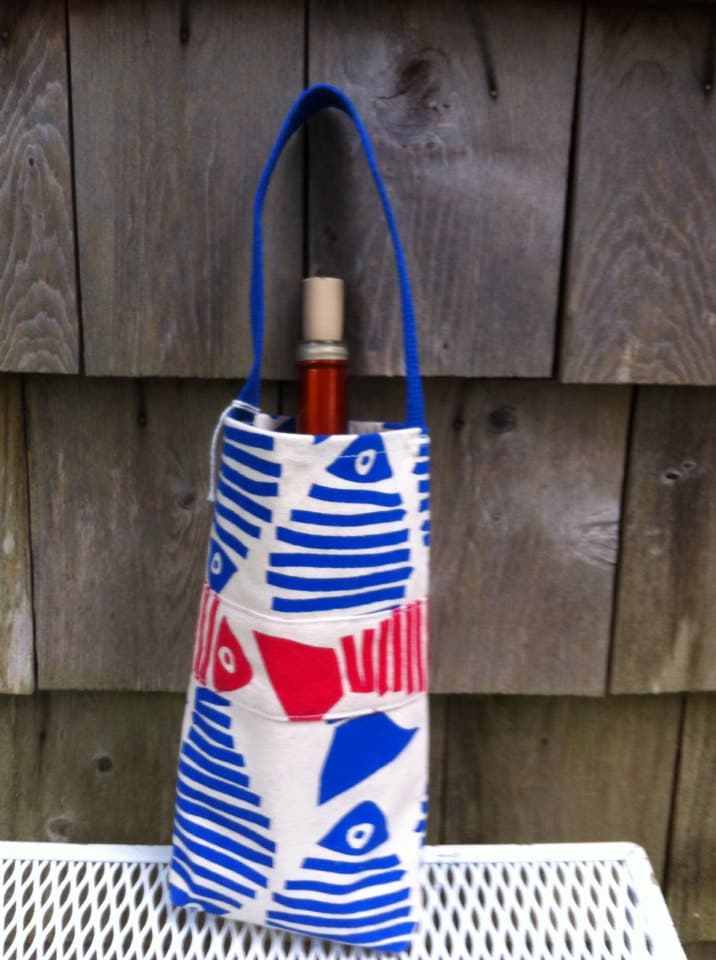 Nautical Wine Bag FREE SHIPPING Tote Bottle Bag Beach Wedding Etsy.de