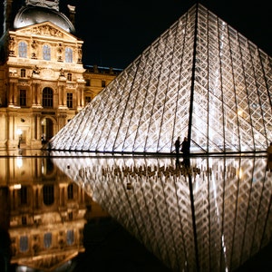 Louvre Museum at Night- Fine Art Print