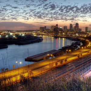 St. Paul, MN Skyline at Sunset Fine Art Print image 1