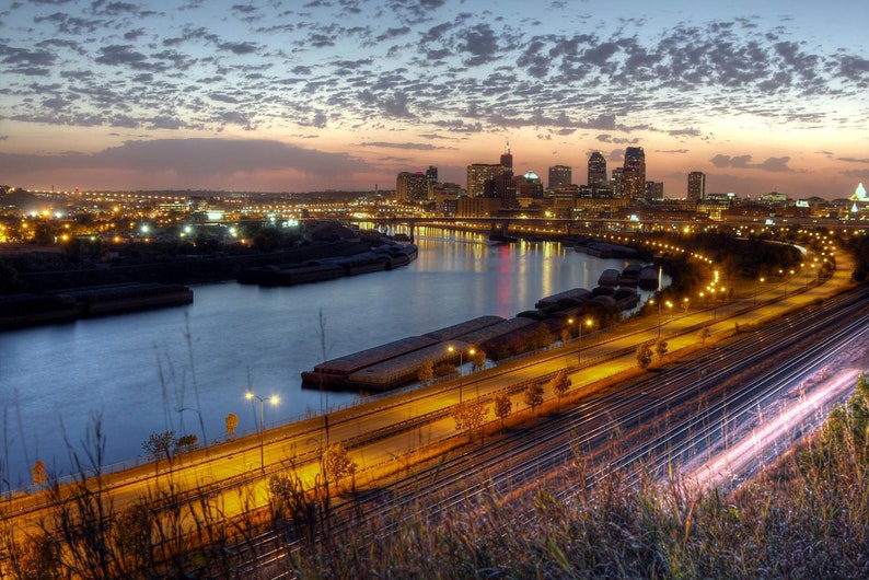 St. Paul, MN Skyline at Sunset Fine Art Print image 1