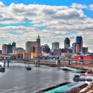 St. Paul, MN Winter Skyline Fine Art Print image 1