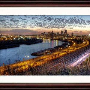 St. Paul, MN Skyline at Sunset Fine Art Print image 2