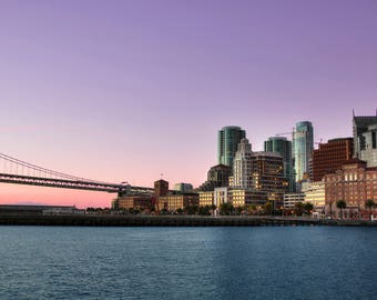 San Francisco and the Bay Bridge at Sunrise- Fine Art Print