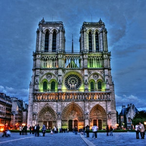 Notre Dame at Night, Paris, France - Fine Art Print