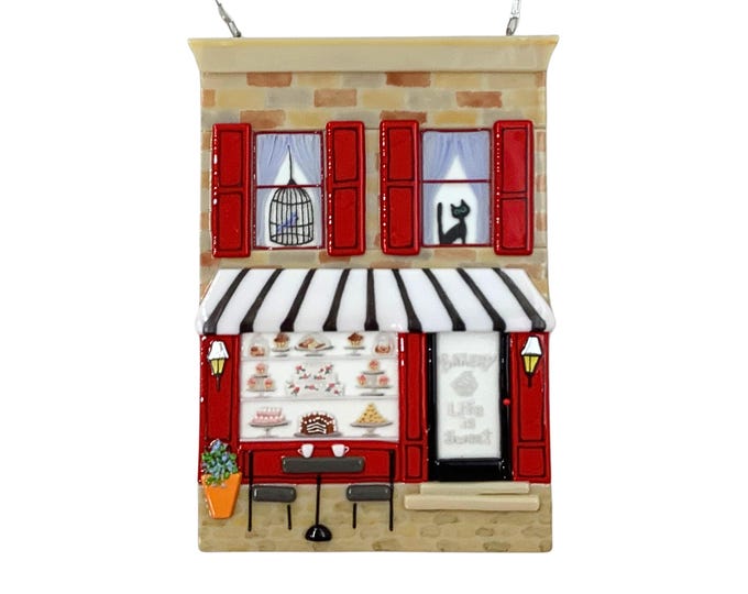 Bakery fused glass building