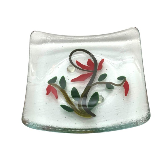 Fused flower trinket plate