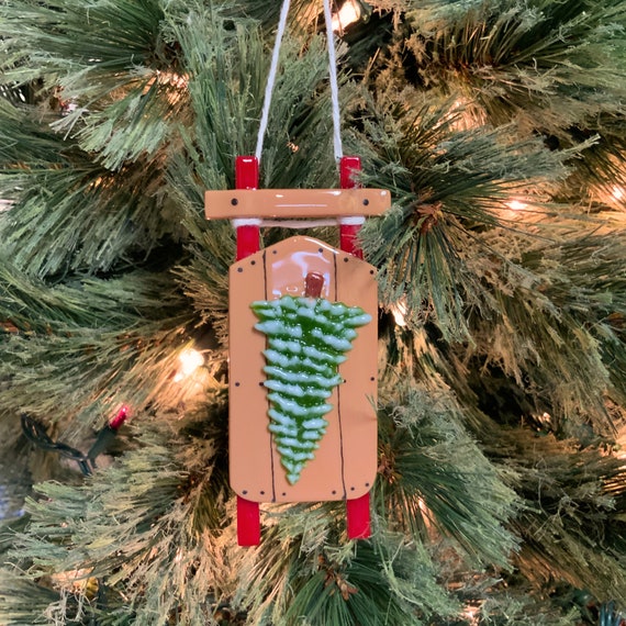 Sled Christmas ornament