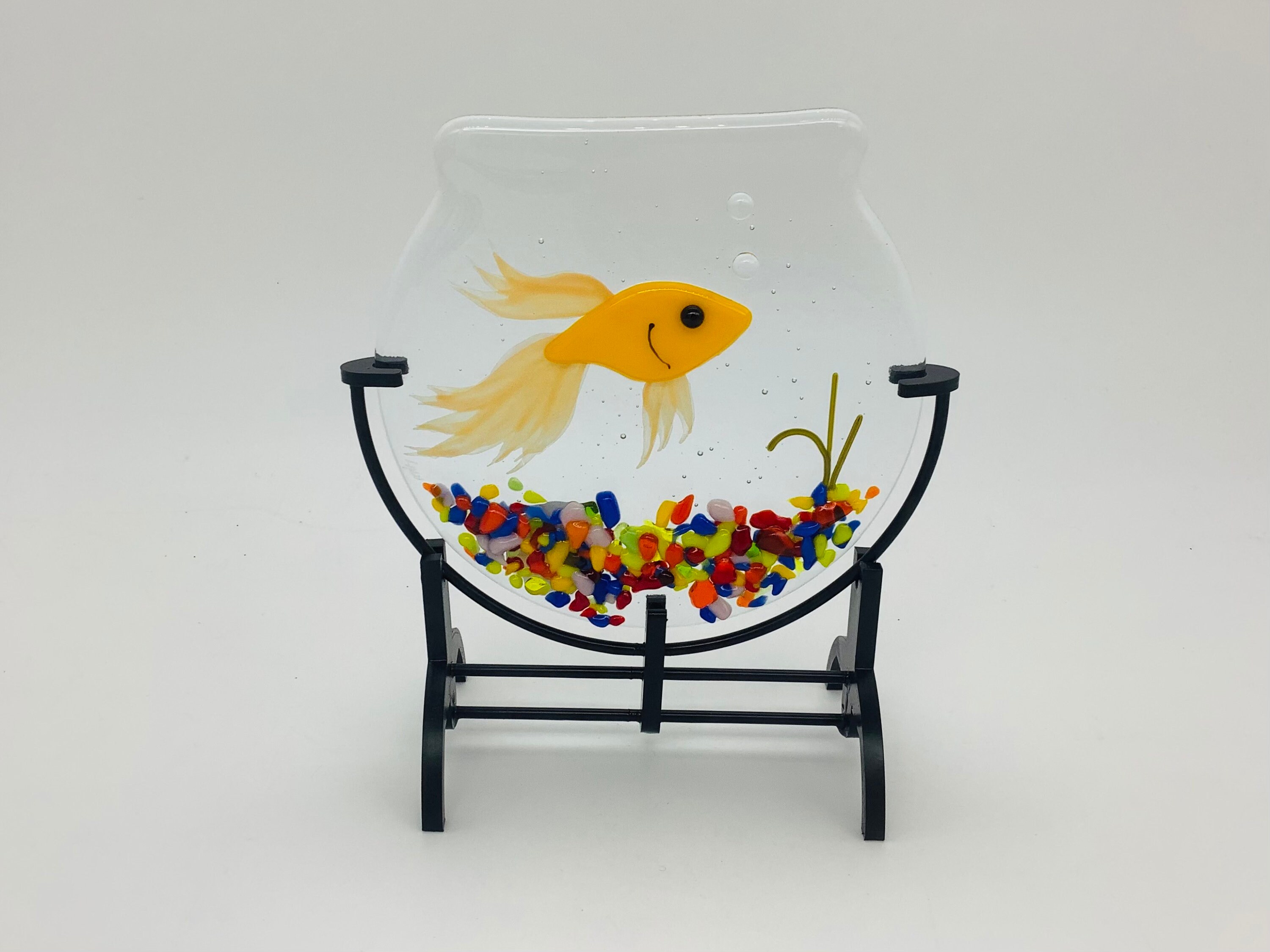 Glass Gold Fish Bowl 