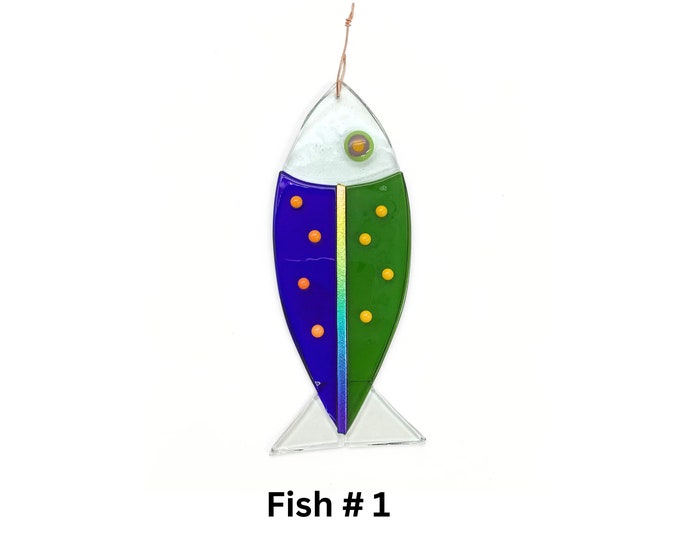 Fused glass fish