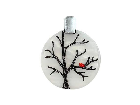 Bird in a tree Christmas ornament