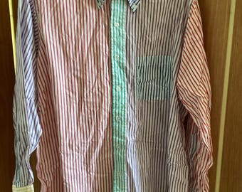 トップス 80's BrooksBrothers FUN BD SHIRT 7Button Friday Shirt, Poplin Fun Check