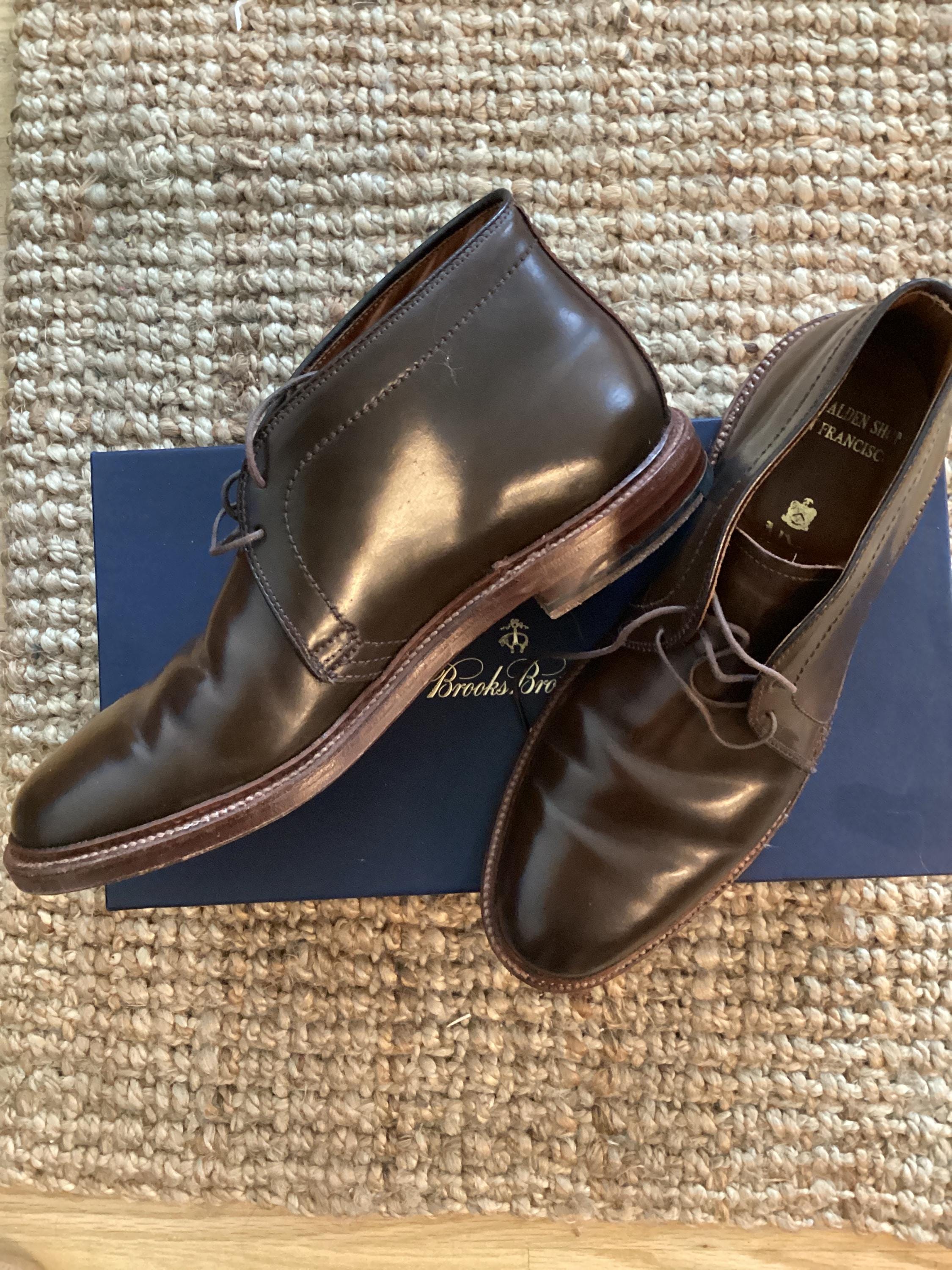 オールデン　シガー　チャッカ　9D Alden Cigar Shell Cordovan Chukka Boots 9 D Barrie Last - Etsy