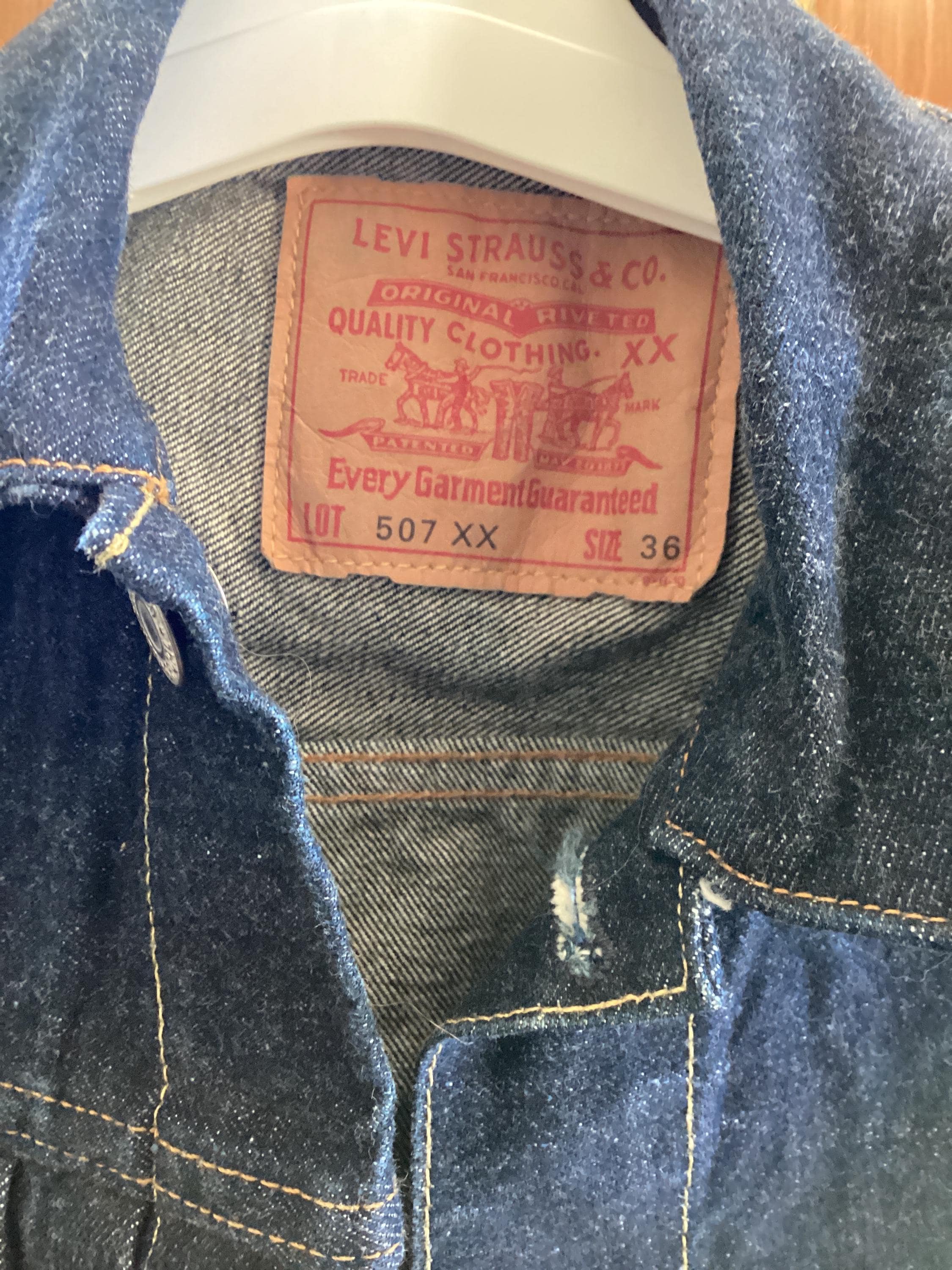 90s LVC 555 Levi's Type 2 Jacket Valencia 555 Stamp Size 36 - Etsy
